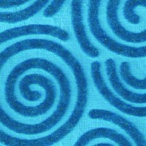 Blue  Swirl Flock Carpet