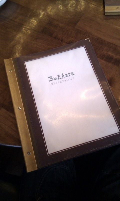 Bukhara Maza restaurant Osterley London Menu book