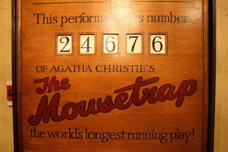 longest running play Mousetrap in St Martins theatre