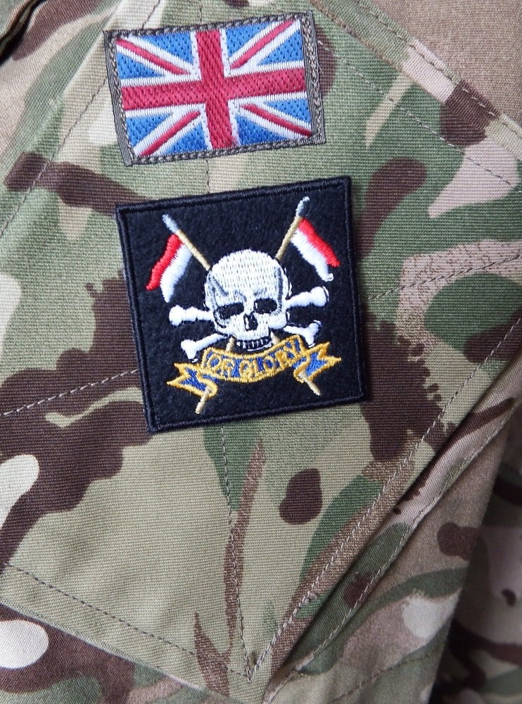 17th 21st Lancers Cloth Cap Badges