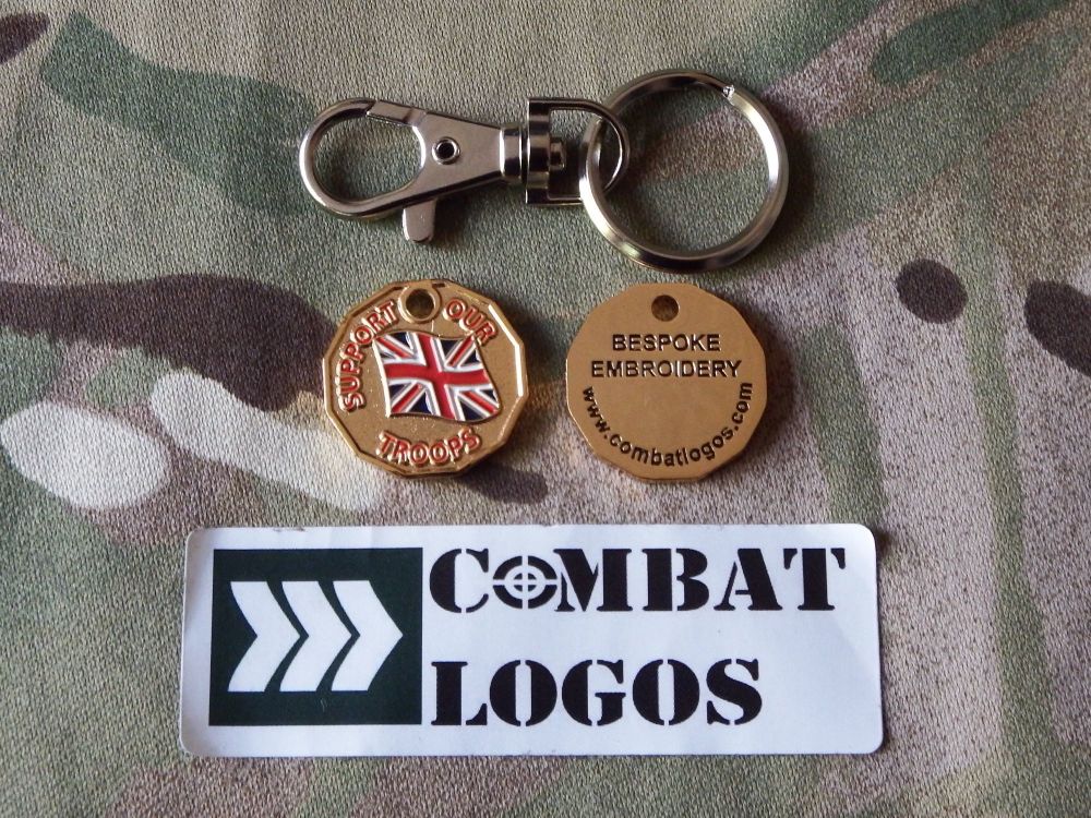 Support Our Troops Key Ring & Pet Collar Tokens