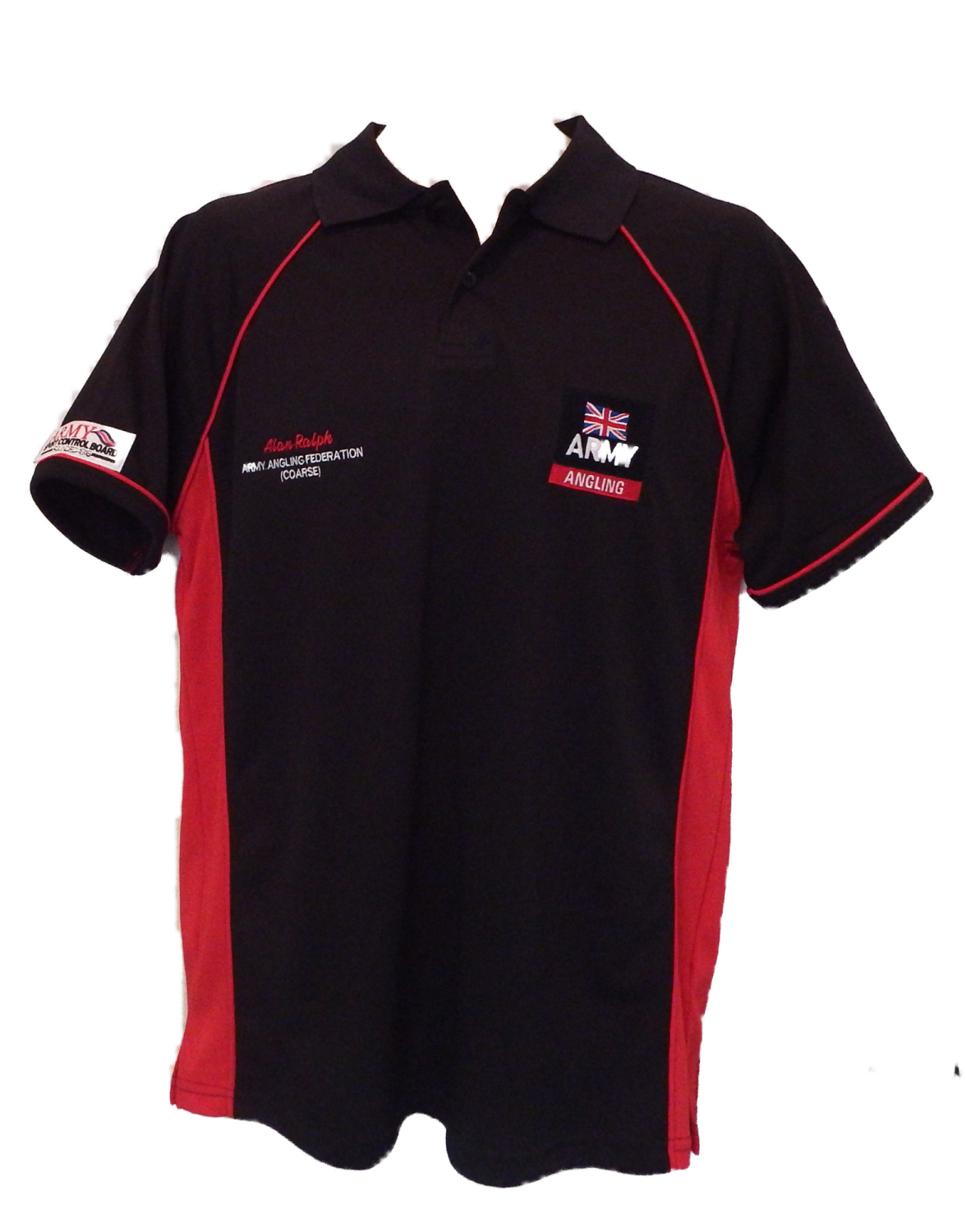 team army angling federation coarse cooltex contrast polo shirts