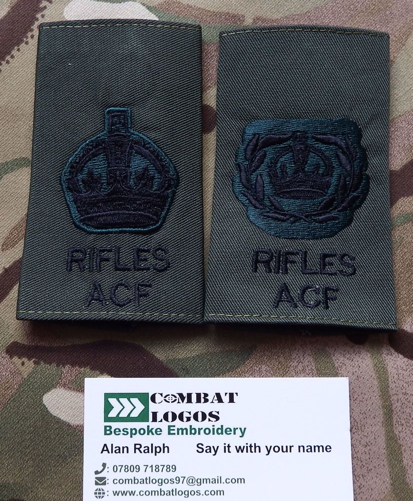 Rifles Rank Slides for ACF & CCF