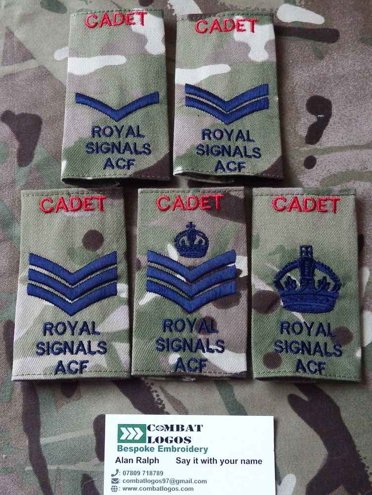 Royal Signals Rank Slides