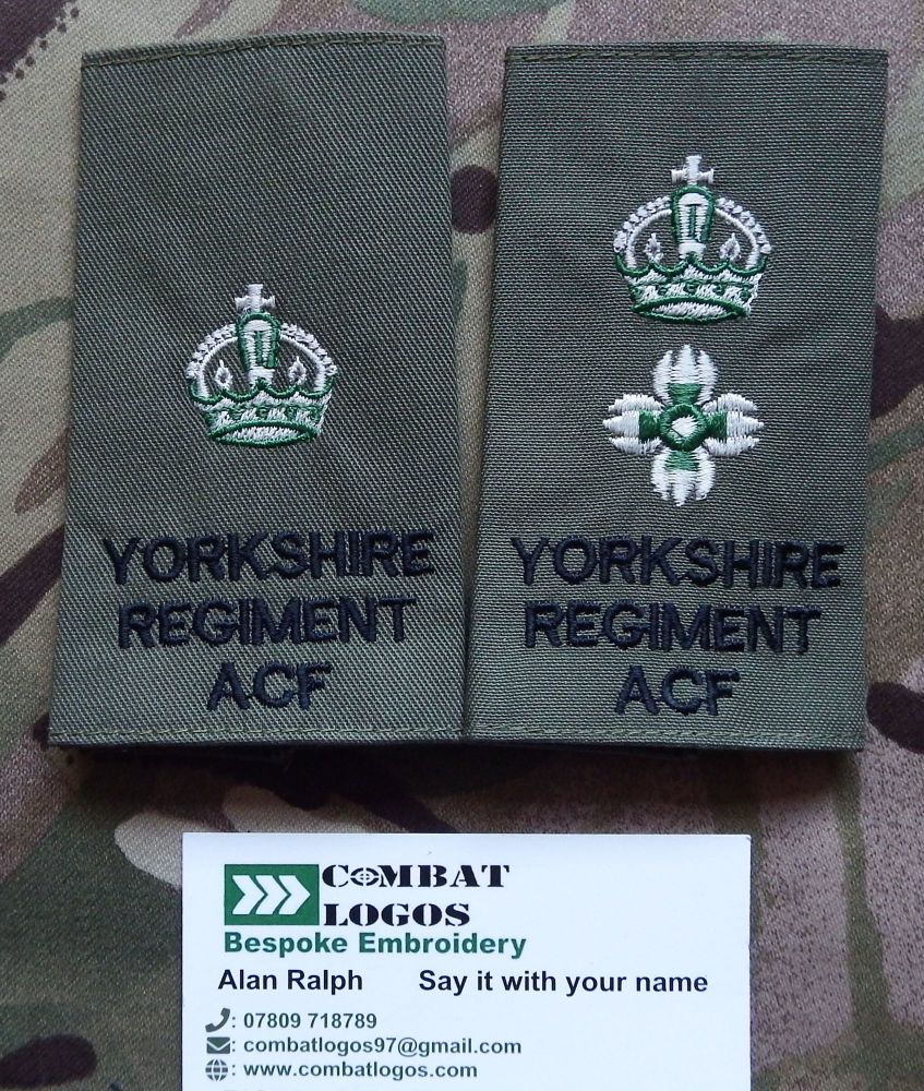 The Royal Yorkshire Regiment ACF Rank Slides