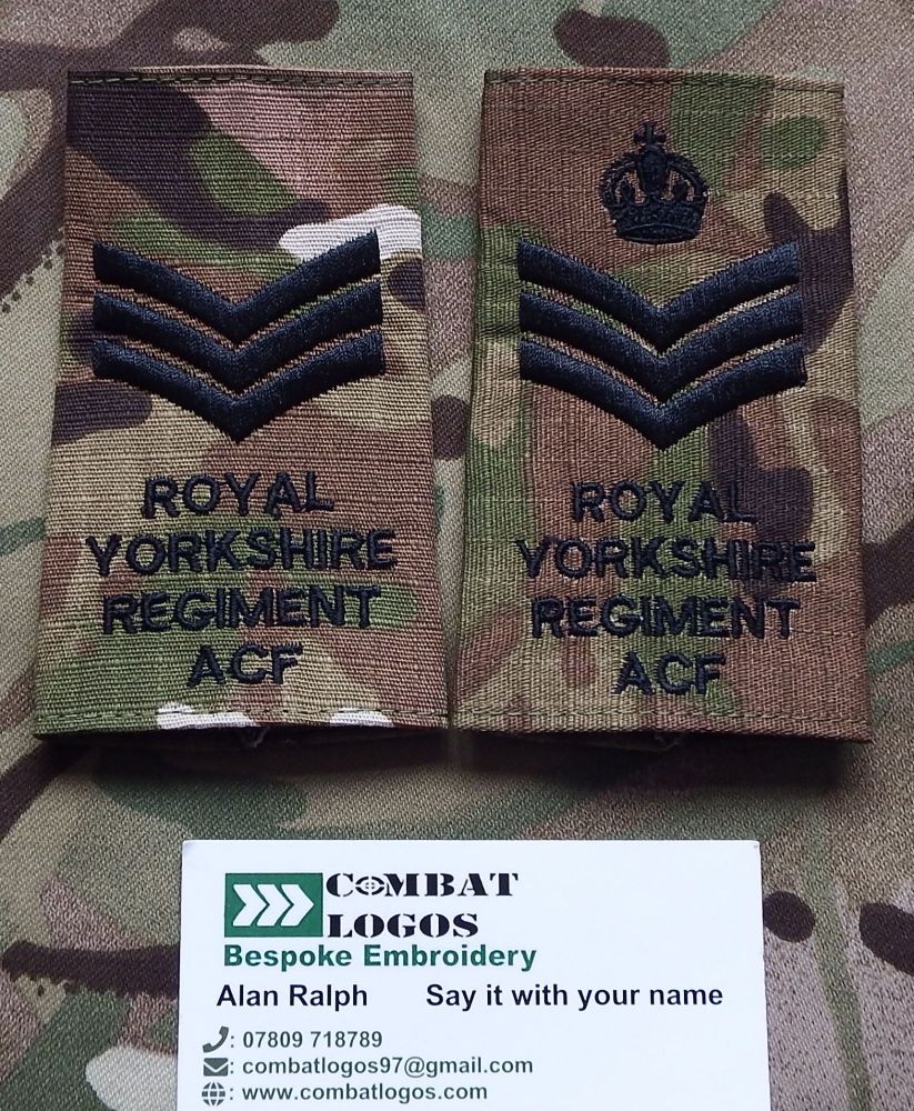The Royal Yorkshire Regiment Rank Slides