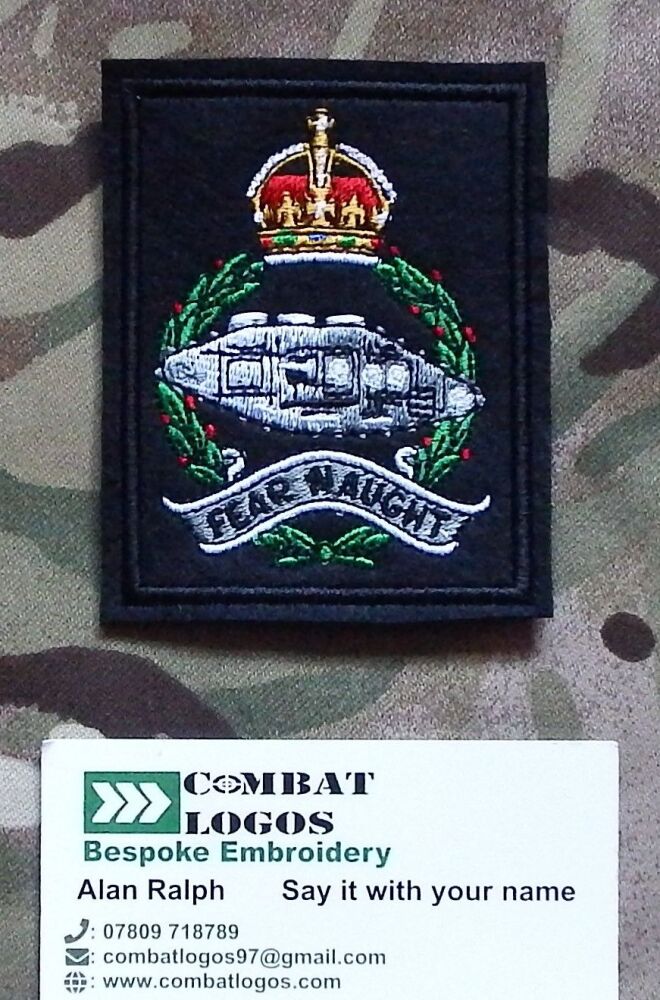 Royal Tank Regiment Embroidered Cap Badge
