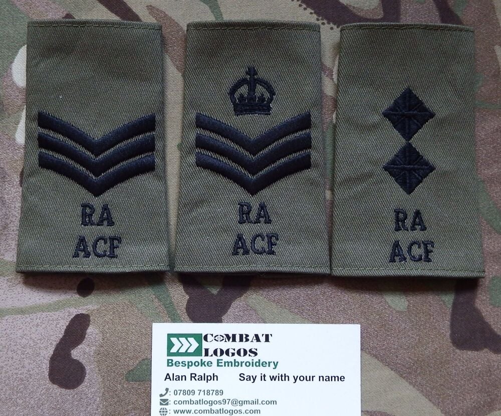 Royal Artillery Rank Slides