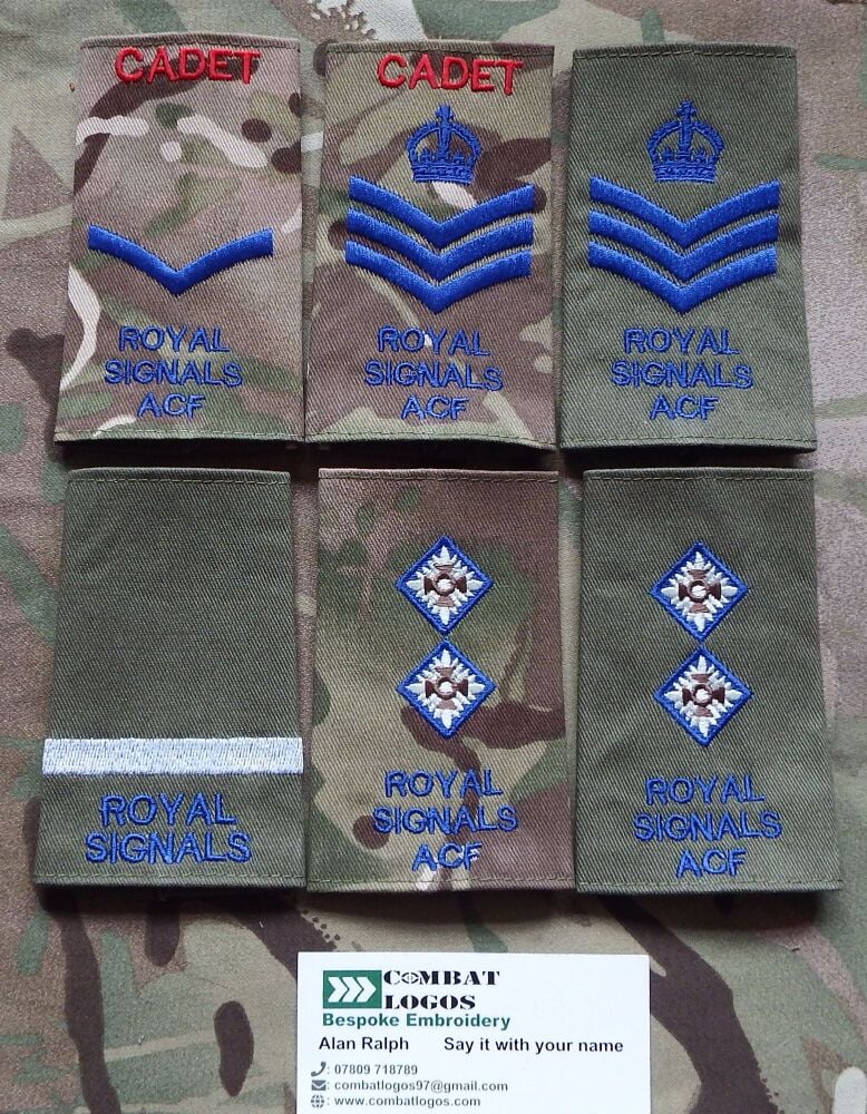 Royal Signals Rank Slides