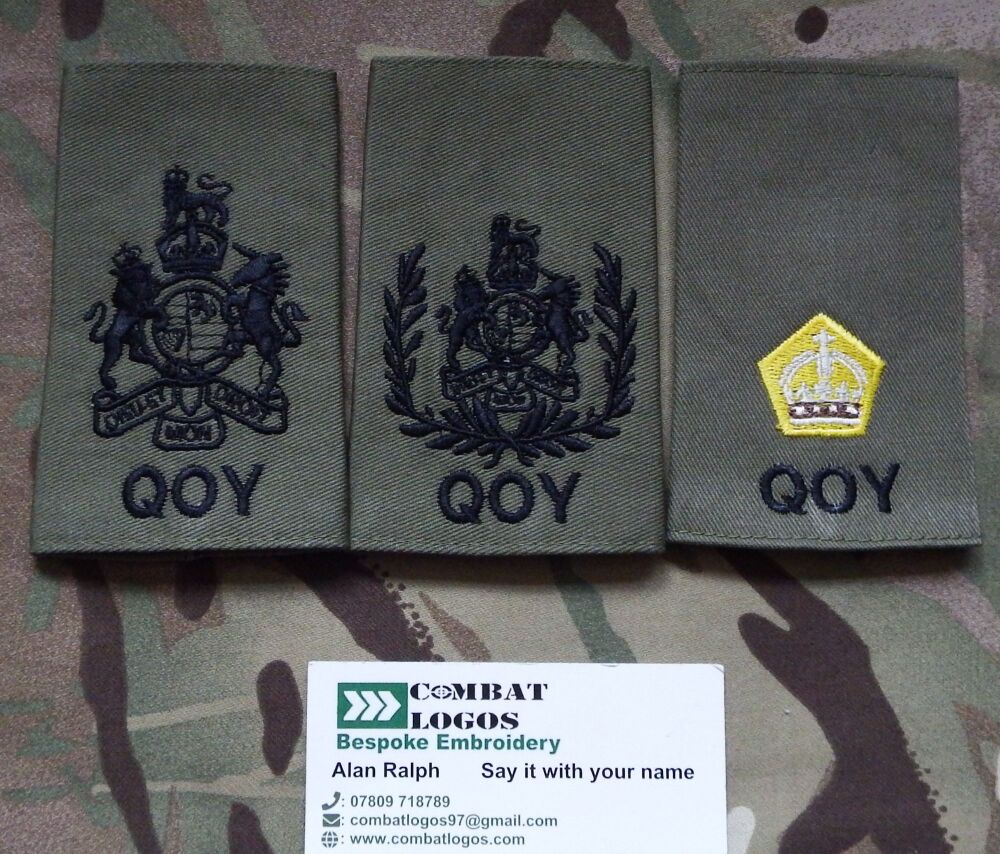 Queens Own Yeomanry Rank Slides