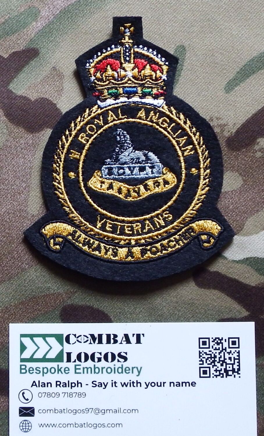 2 Royal Anglian Veterans Blazer Badge