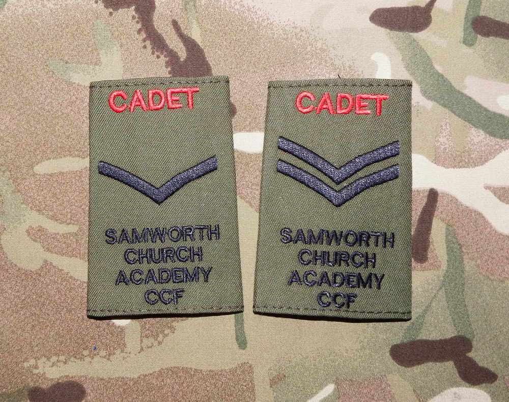 Wymondham College CCF Cadet Rank Slides