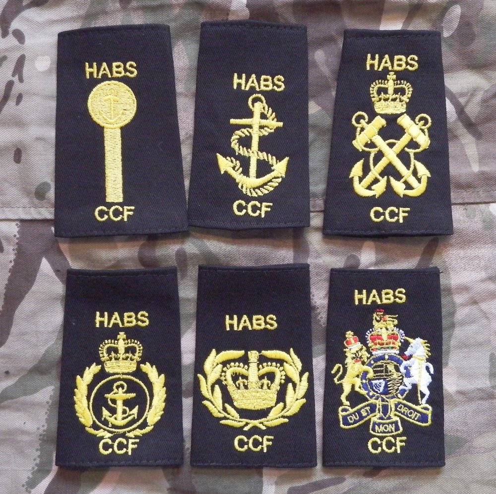 Haberdasher's CCF Royal Navy Section Rank Slides