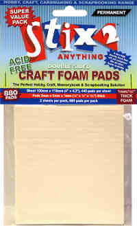 Stix 2 Craft Foam Pads 5mm x 5mm Value Pack