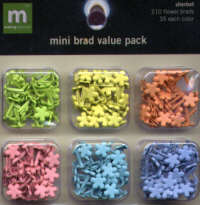 Making Memories Mini Brad Value Pack - Sherbet Flowers