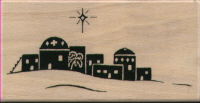 ASR Bethlehem Scene Wood Mounted Rubber Stamp