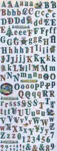 Glitter Vellum Stickers - Alphabet