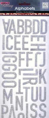 MAMBI Urban Bling Alphabet Stickers - Glitter Silver