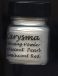 Carysma Iridescent Pearl Embossing Powder - Translucent Red