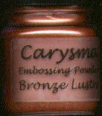 Carysma Embossing Powder - Bronze Lustre Detail