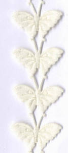Satin Butterfly Trimming - Cream