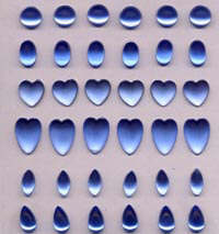 Self Adhesive Acrylic Stones - Frosted Blue