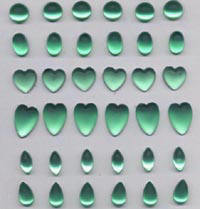 Self Adhesive Acrylic Stones - Frosted Mint
