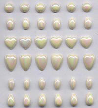 Self Adhesive Pearls - Iridescent Ivory