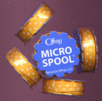 Offray Micro Spool - Polka Dot Grosgrain