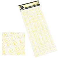 Papermania Dome Stickers - Alphabet Gold