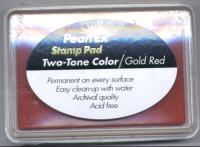 PearlEx Ink pad - Two tone Gold/Red