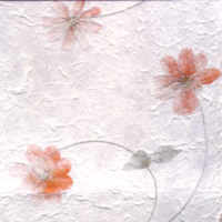 Handmade Paper - White with Flowers