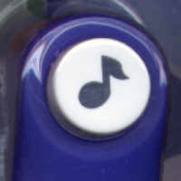 Small Button Punch - Music Note