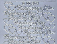 Peel Off Stickers - Thinking Of You 2 - Silver
