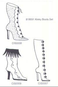 Elusive Images Kinky Boots Rubber Stamp Set