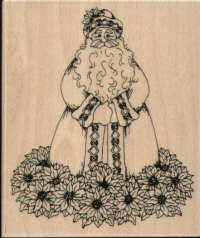 Holly Berry House Poinsettia Father Christmas Wood Mounted Rubber Stamp