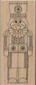 Holly Berry House Rubber Stamp - Poinsettia Nutcracker