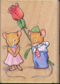 Inkadinkado Rubber Stamp - Mouse Romance