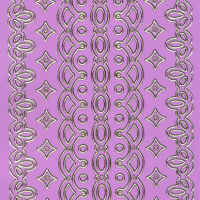 Lilac Lace Border 2 Peel Off Stickers