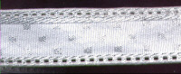 Decorative Ribbon - Silver Patterned Edge