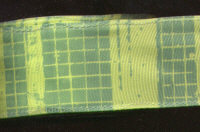 Wired Woven Ribbon - Quadrille - Lime - 39mm