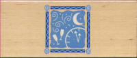 Wood Mounted New Year Rubber Stamp