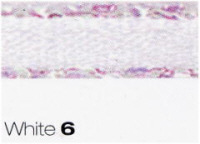 Satin, Iridescent Edge - White - 5mm