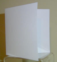 Single Fold Mini Card Blanks - Crystal White Pearlescent