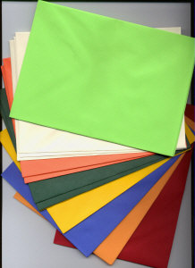 Assorted Coloured Envelopes