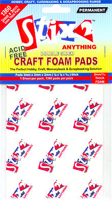 Stix 2 Craft Foam Pads - 3x3x2mm