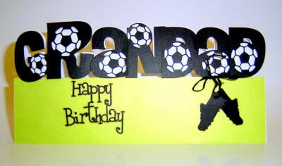 Handmade Birthday Card - Grandad Football
