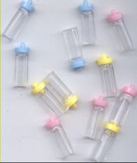 Mini Baby Bottles - Pink, Blue or Yellow