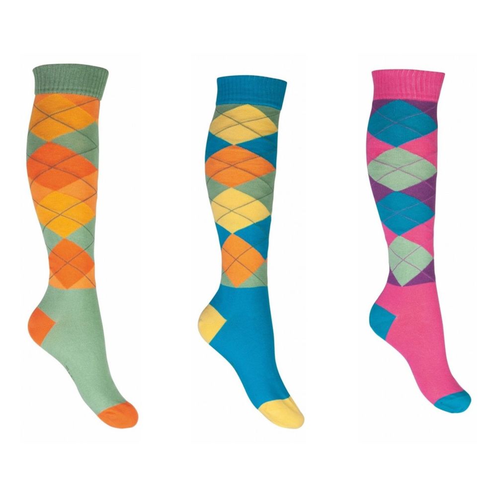HKM Knee High Riding Socks | Argyle Style | Available in 3 different ...