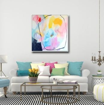 Large Modern Abstract Canvas Wall Art Giclee Print from Painting